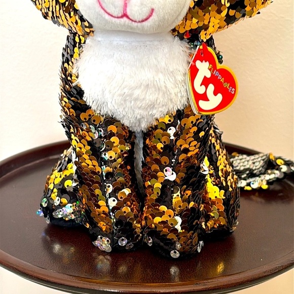 Brand New Ty Flippables STERLING Leopard Beanie Boos Sequins Plush 9" Medium - Picture 3 of 13